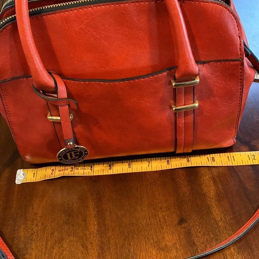 London Fog Vegan Leather Shoulder Satchel Bag